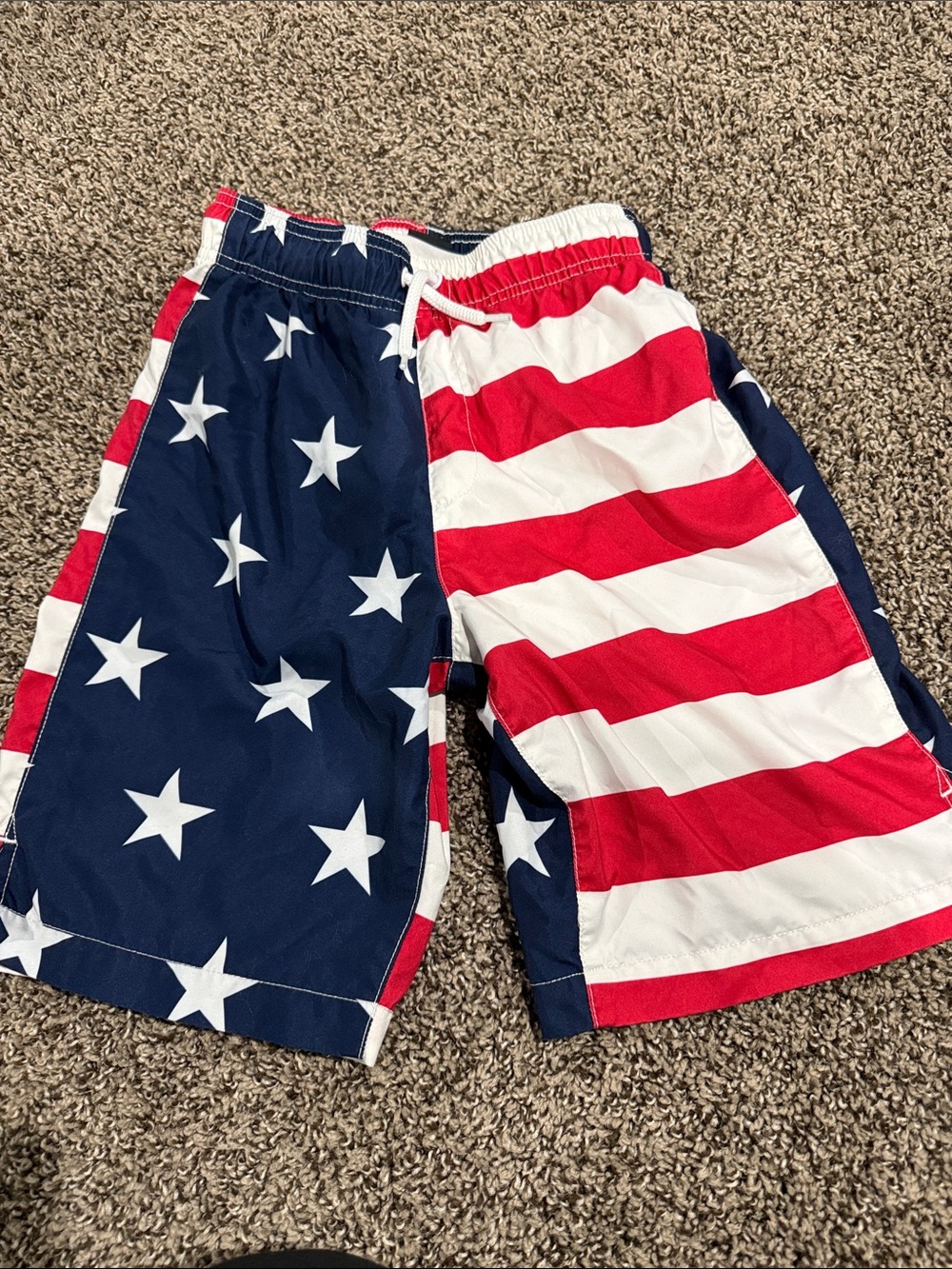 Kids' American Flag Swim Shorts - Red, White & Blue